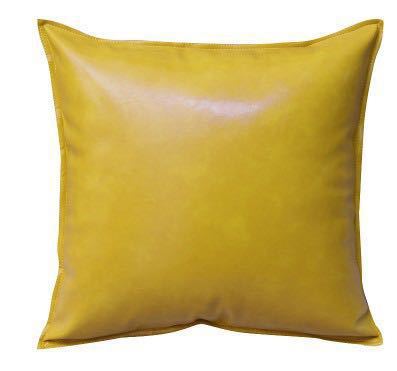 Pu Oil Wax Leather Cushion Cover Solid Color Luxury Simulation Leather Sofa Cushion Pillowcase - DropOnline.co