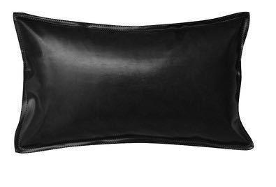 Pu Oil Wax Leather Cushion Cover Solid Color Luxury Simulation Leather Sofa Cushion Pillowcase - DropOnline.co