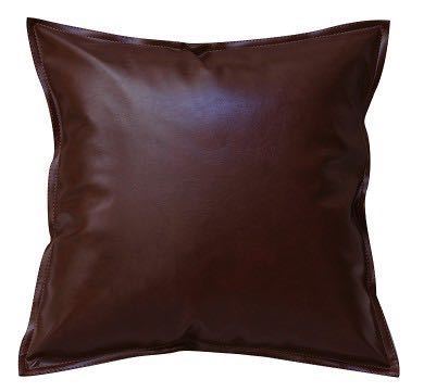Pu Oil Wax Leather Cushion Cover Solid Color Luxury Simulation Leather Sofa Cushion Pillowcase - DropOnline.co