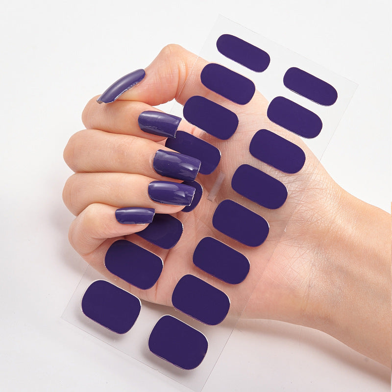 Pure Color 16 Nail Stickers - DropOnline.co