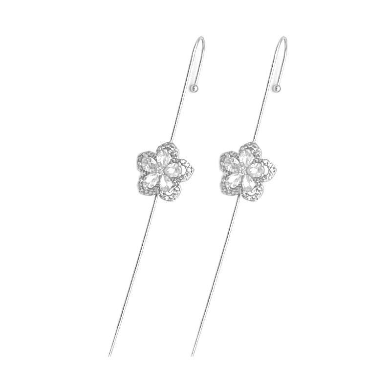 Glistening Ear Wrap Crawler Zircon Earrings Piercing Earrings Premium Earrings - DropOnline.co