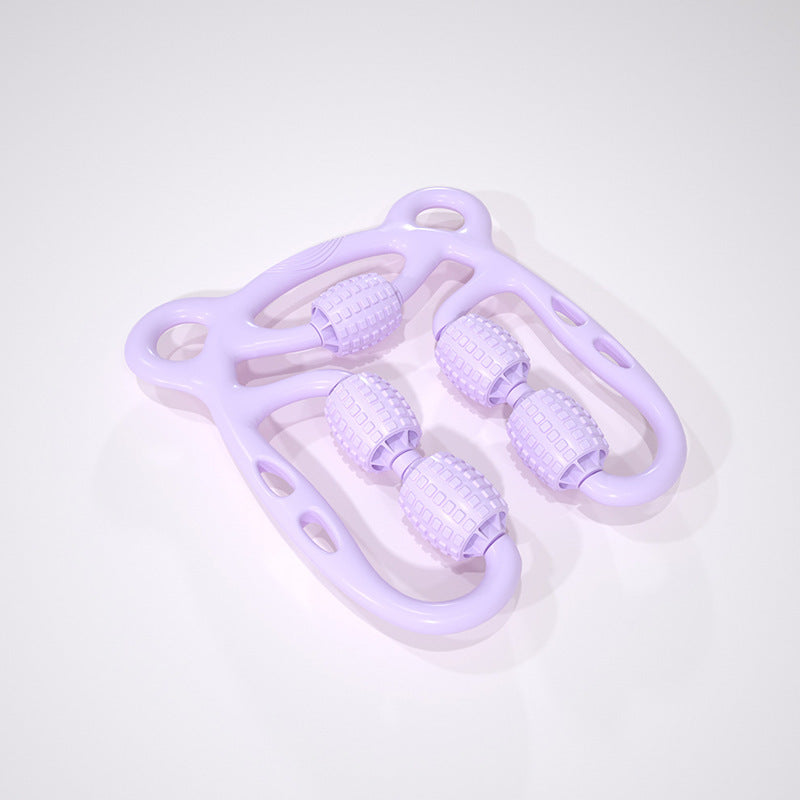 U Shape Trigger Point Massage Roller Full Body Massage Tool Arm Leg Neck Muscle Massager 4 Wheels Fitness Device For Sports - DropOnline.co