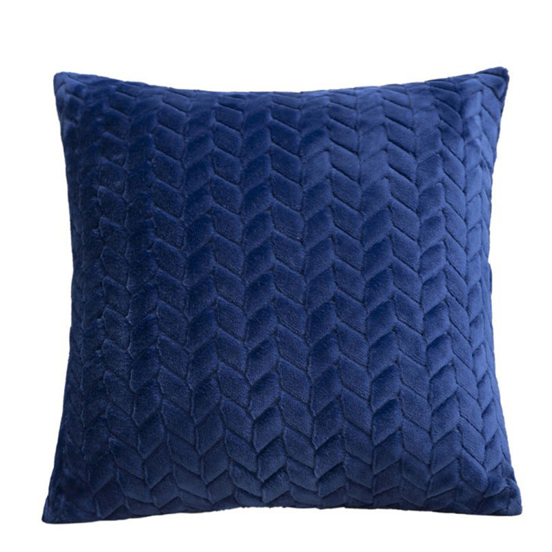 Flannel Solid Color Throw Pillow Sofa Cover Cushion Cover Nordic Style Simple Style - DropOnline.co