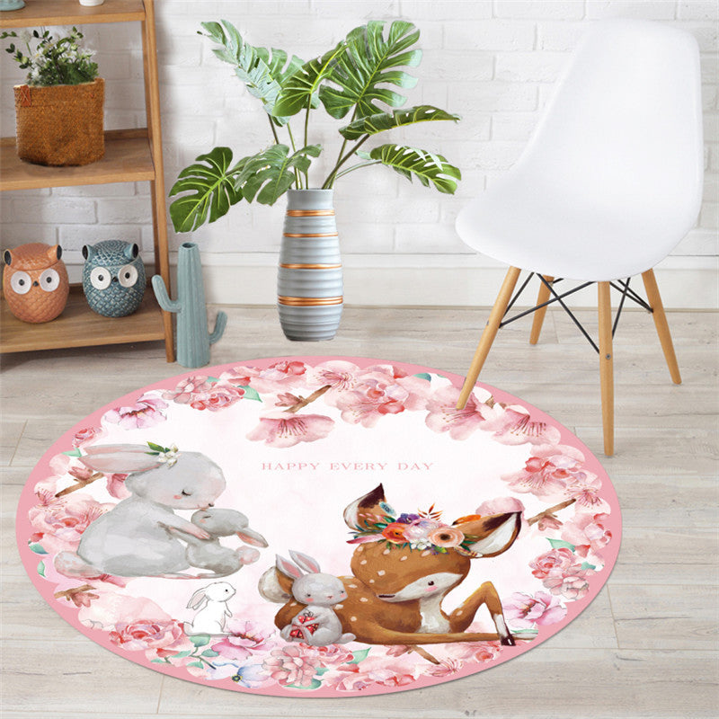 Floor Mat Cartoon Children Bedroom Bedside Blanket Hanging Basket Hanging Chair Cushion - DropOnline.co