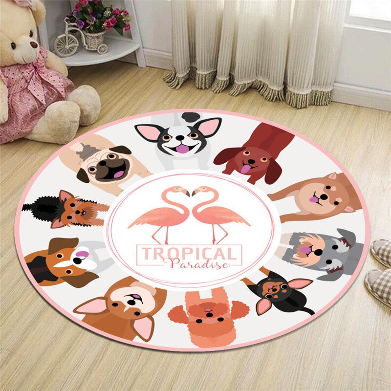Floor Mat Cartoon Children Bedroom Bedside Blanket Hanging Basket Hanging Chair Cushion - DropOnline.co
