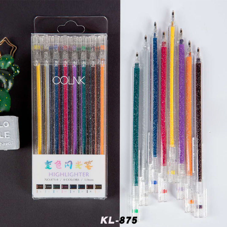 Color-Changing Fluorescent Greeting Card Colored Pens - DropOnline.co
