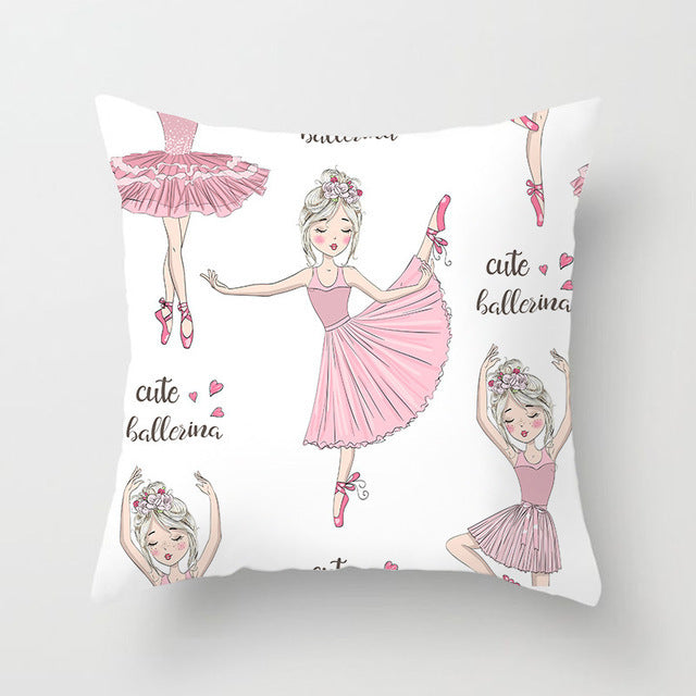 Cartoon Pretty Girl Pillow Cushion Cover Sand Pad Home - DropOnline.co