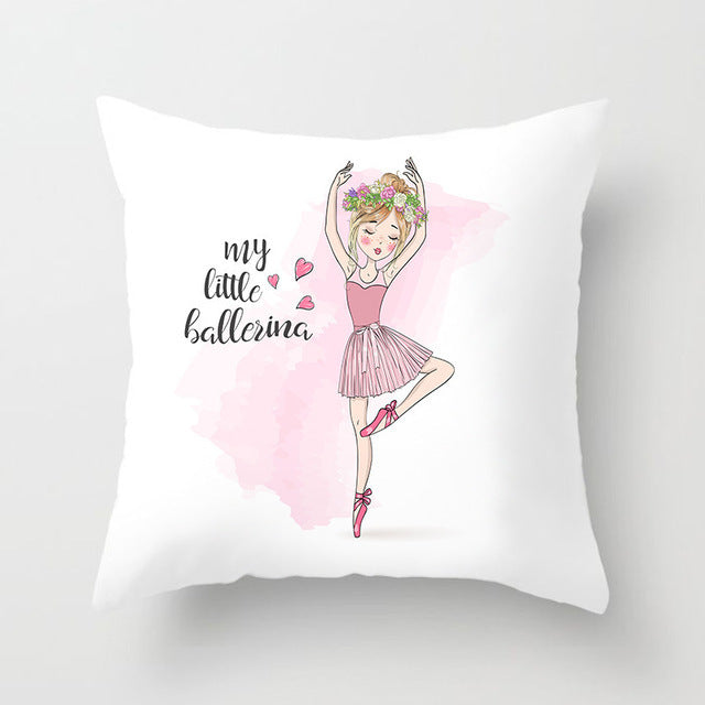 Cartoon Pretty Girl Pillow Cushion Cover Sand Pad Home - DropOnline.co