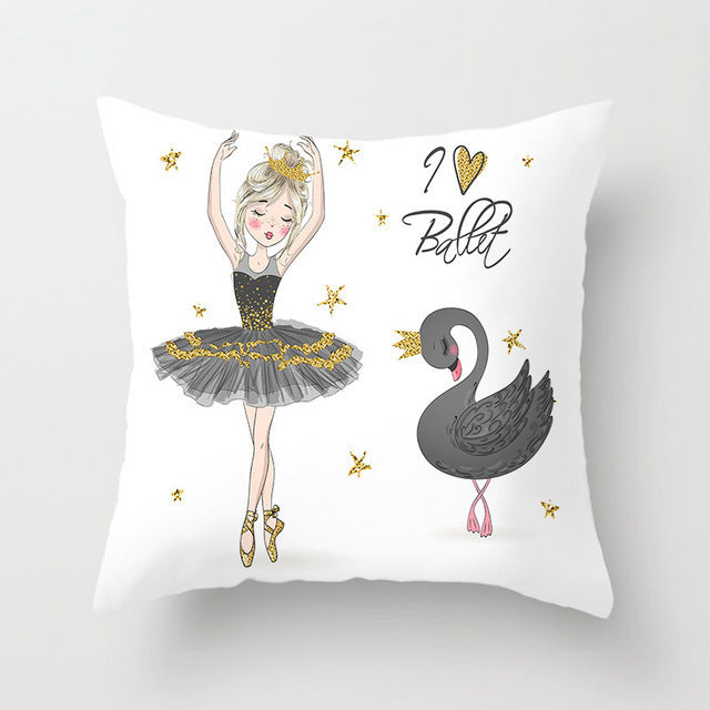 Cartoon Pretty Girl Pillow Cushion Cover Sand Pad Home - DropOnline.co