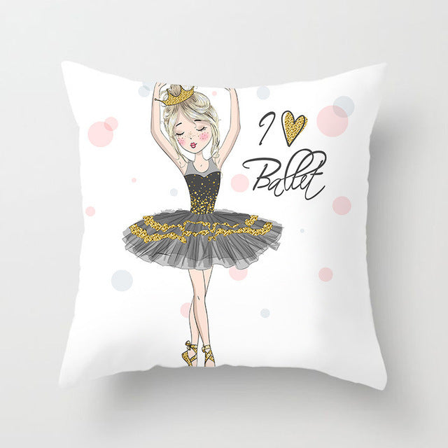 Cartoon Pretty Girl Pillow Cushion Cover Sand Pad Home - DropOnline.co