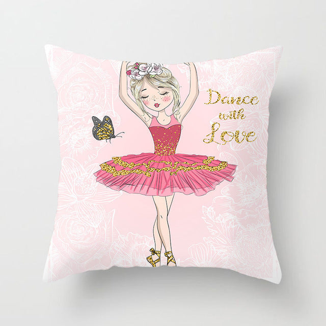 Cartoon Pretty Girl Pillow Cushion Cover Sand Pad Home - DropOnline.co