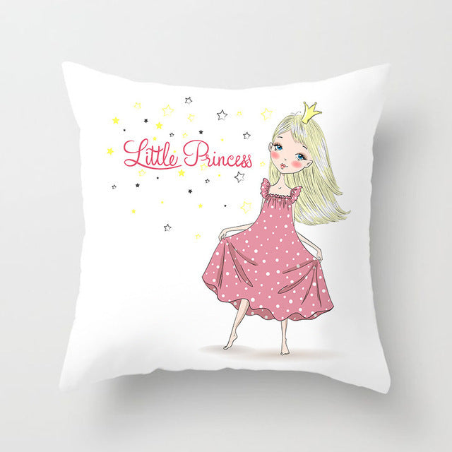 Cartoon Pretty Girl Pillow Cushion Cover Sand Pad Home - DropOnline.co