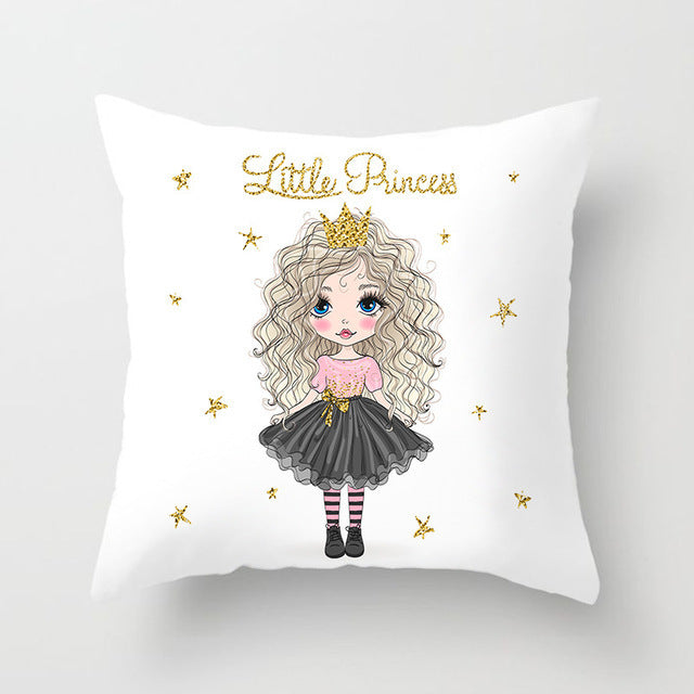 Cartoon Pretty Girl Pillow Cushion Cover Sand Pad Home - DropOnline.co