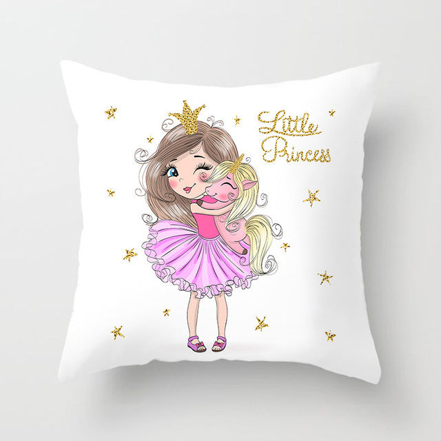Cartoon Pretty Girl Pillow Cushion Cover Sand Pad Home - DropOnline.co