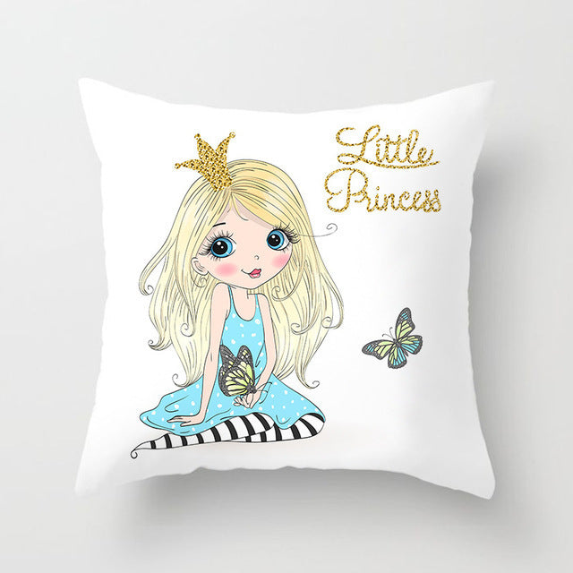 Cartoon Pretty Girl Pillow Cushion Cover Sand Pad Home - DropOnline.co