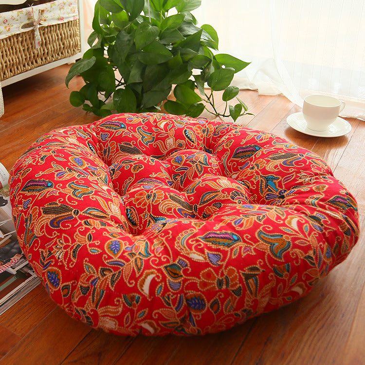 Cotton Linen Round Cushion Chair Cushion Fat Cushion - DropOnline.co