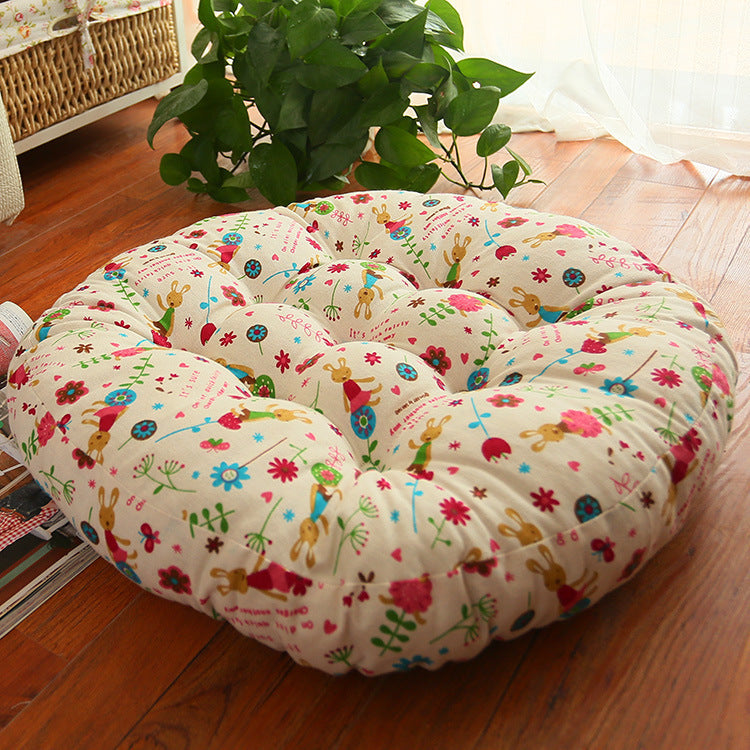 Cotton Linen Round Cushion Chair Cushion Fat Cushion - DropOnline.co