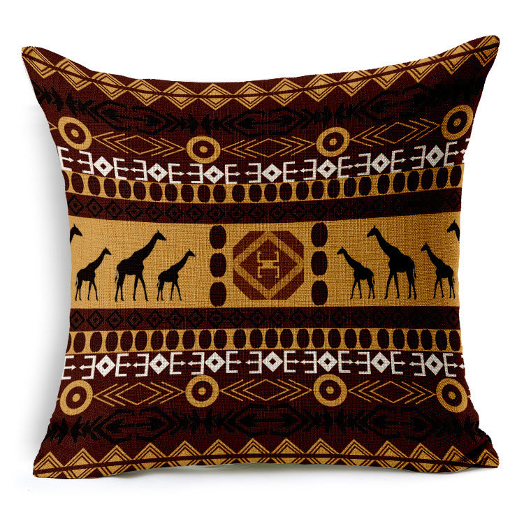 African Ethnic Stripe Bohemian Linen Cotton Hemp Sofa Pillow Car Cushion Soft - DropOnline.co