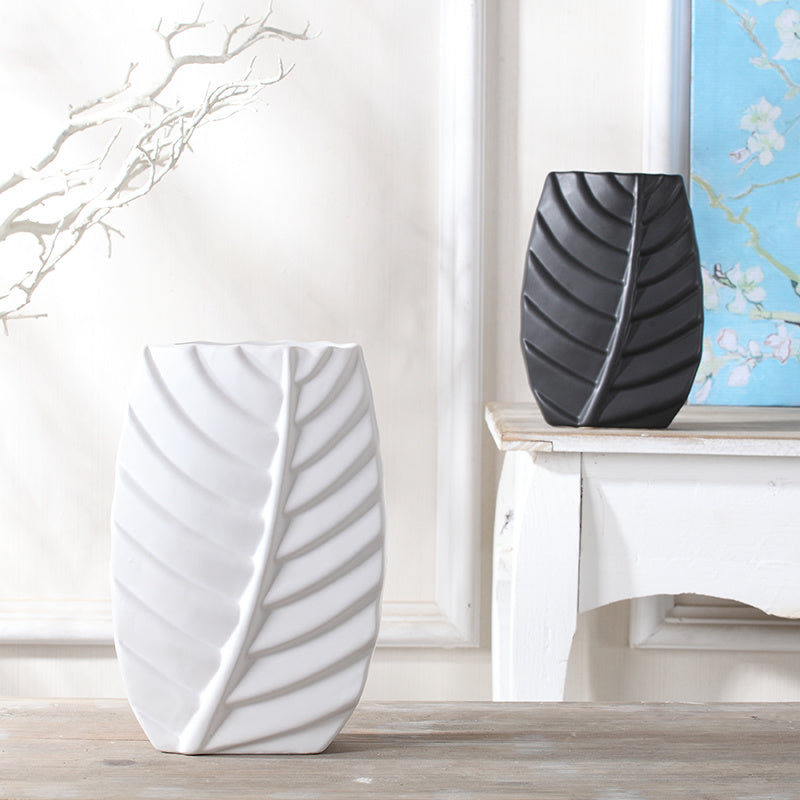 Modern Leaves Shape TV Cabinet Nordic Table Decorations Home Decor Luxury Ceramic Vase - DropOnline.co