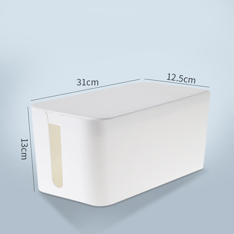 Wire Data Cable Storage Box Power Strip Charger Socket Power Strip Cable Organizer Desktop Finishing Artifact - DropOnline.co