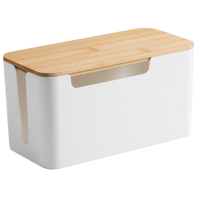 Wire Data Cable Storage Box Power Strip Charger Socket Power Strip Cable Organizer Desktop Finishing Artifact - DropOnline.co