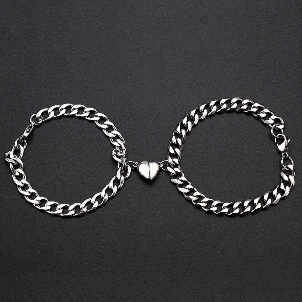 Love Magnet Attracts a Pair Of Male And Female Couple Bracelets - DropOnline.co