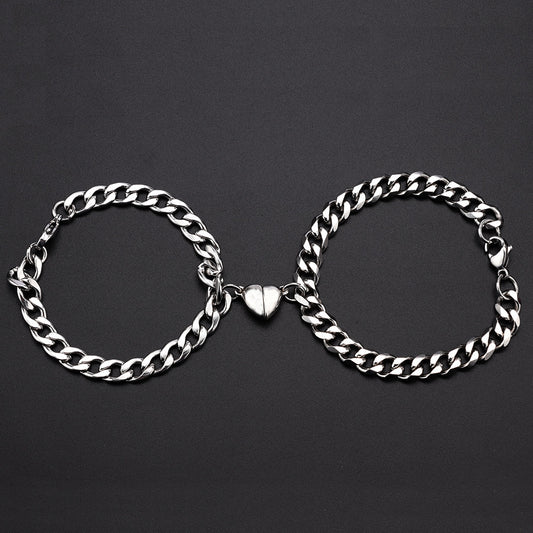 Love Magnet Attracts a Pair Of Male And Female Couple Bracelets - DropOnline.co