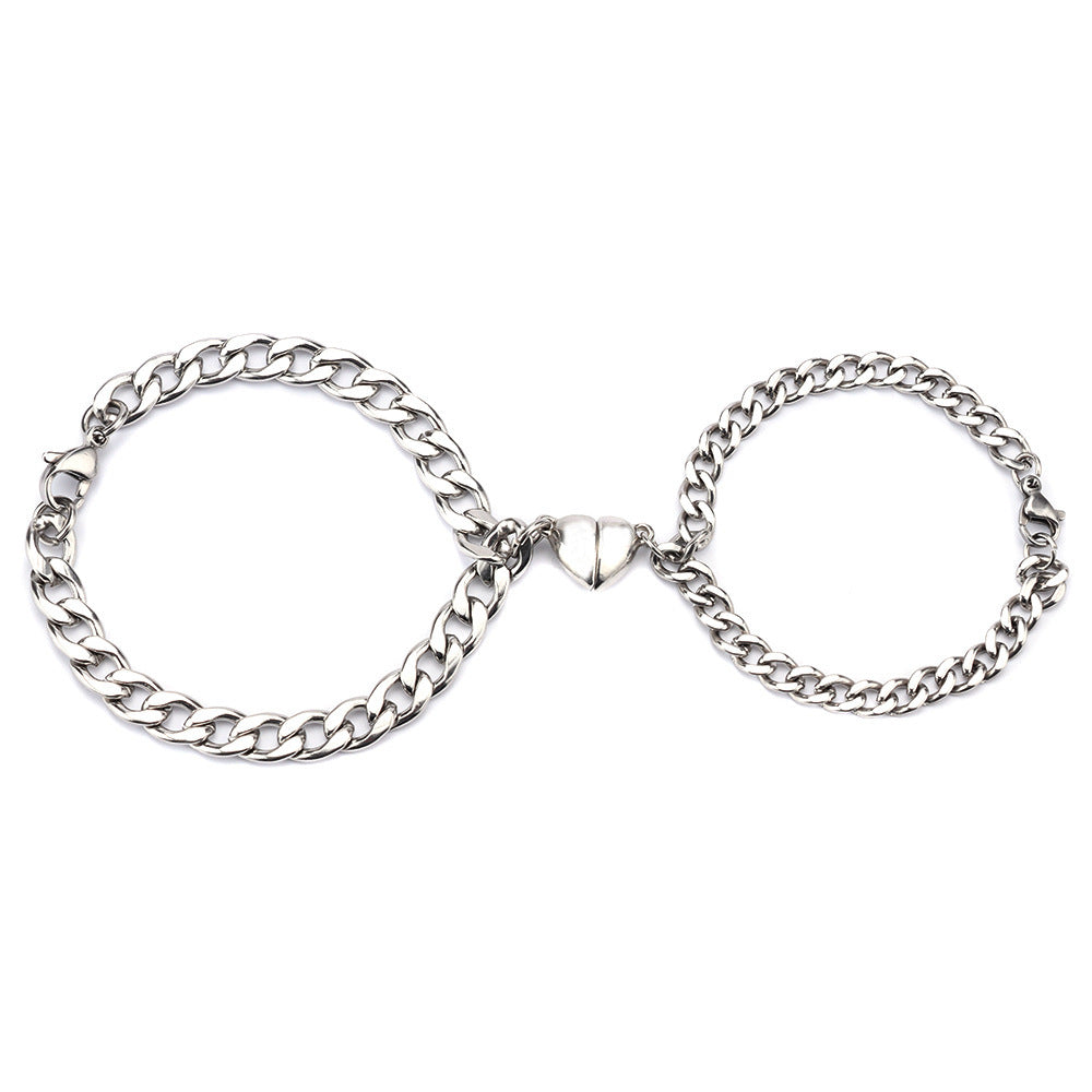 Love Magnet Attracts a Pair Of Male And Female Couple Bracelets - DropOnline.co