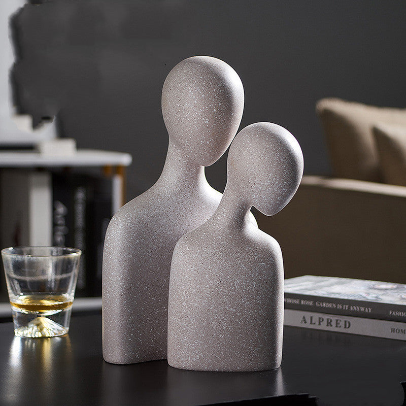 Living Room Decoration Nordic Home Decoration AbstractFigure Statue Modern Art Sculpture Aesthetic Room Decor Statue Of Love - DropOnline.co