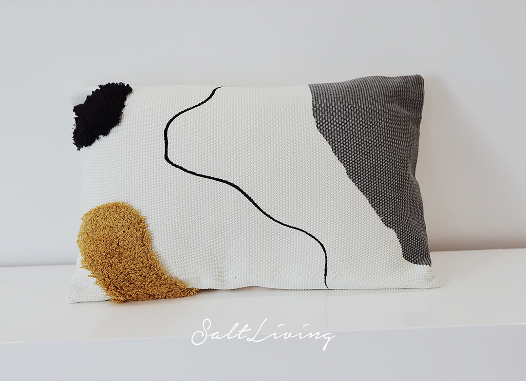 Abstract Line Tufted Throw Pillow Cushion Square Pillow Waist Pillow - DropOnline.co