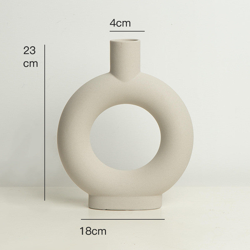 Nordic Ceramic Vase Home Decoration Decoration White Vegetarian - DropOnline.co
