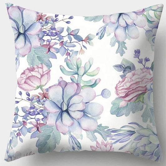 White Cushion Gift Throw Flower Pillowcase - DropOnline.co