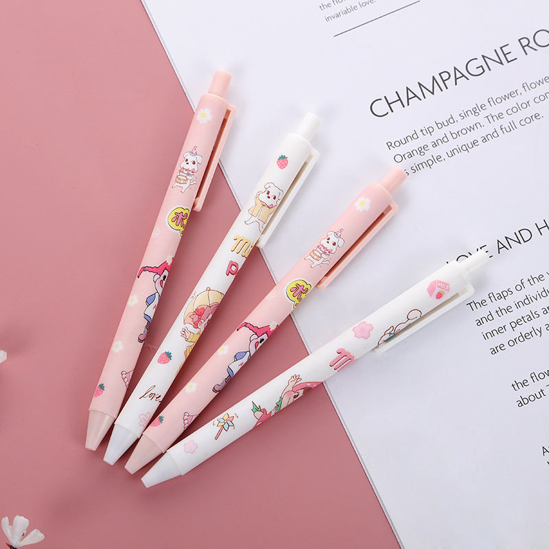 Push-type Black Pen 0.5 Signature Pen Push-type Gel Pen - DropOnline.co