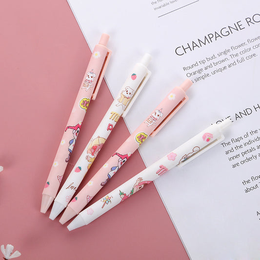 Push-type Black Pen 0.5 Signature Pen Push-type Gel Pen - DropOnline.co