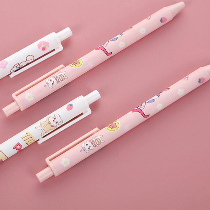 Push-type Black Pen 0.5 Signature Pen Push-type Gel Pen - DropOnline.co