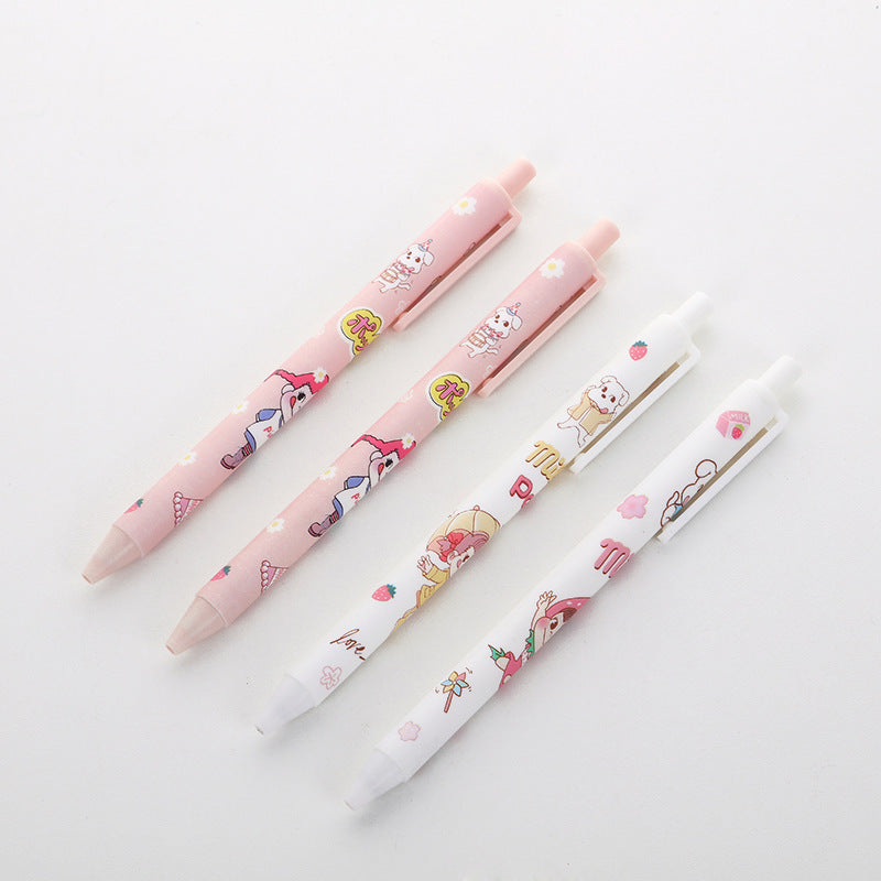 Push-type Black Pen 0.5 Signature Pen Push-type Gel Pen - DropOnline.co