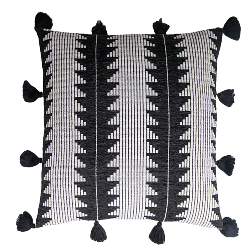 Handmade Cushion Cover Moroccan Ethnic Style Bedroom Tassel Pillow - DropOnline.co