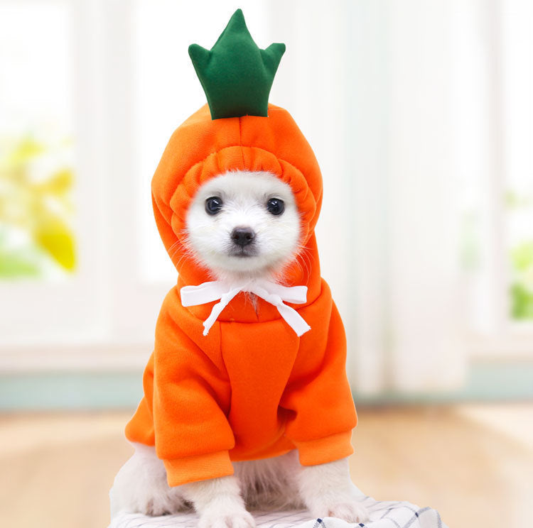 Cute Fruit Dog Clothes For Small Dogs Hoodies Winter Warm Fleece Pet Clothing Puppy Cat Costume Coat For French Chihuahua Outfit - DropOnline.co