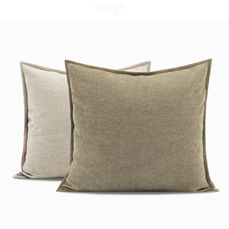 Contrasting Color Imitation Cashmere Cushion New Chinese Style Pillow - DropOnline.co