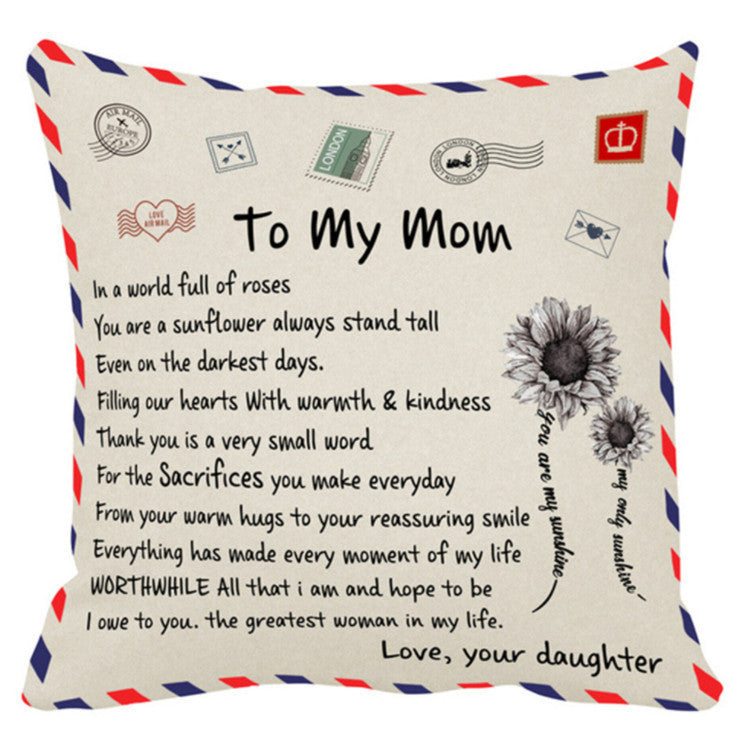 Envelope Printing Peach Skin Pillowcase Sofa Cushion Pillowcase - DropOnline.co