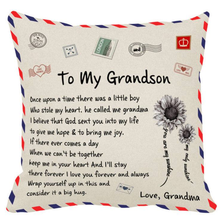 Envelope Printing Peach Skin Pillowcase Sofa Cushion Pillowcase - DropOnline.co