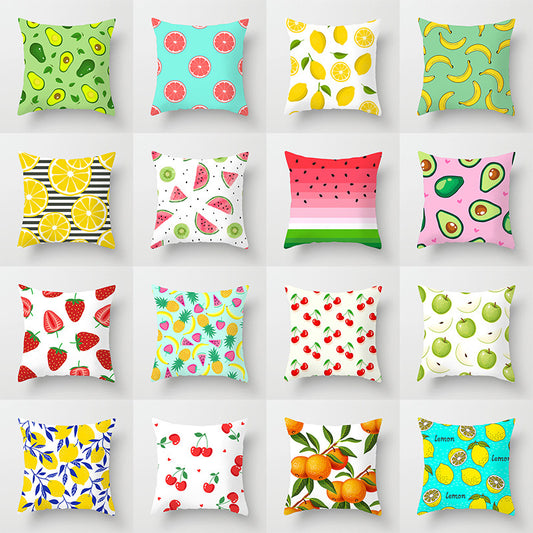 Summer Fruit Hug Pillowcase - Colorful Home Sofa Cushion Pillow Cover with Fresh Design - DropOnline.co