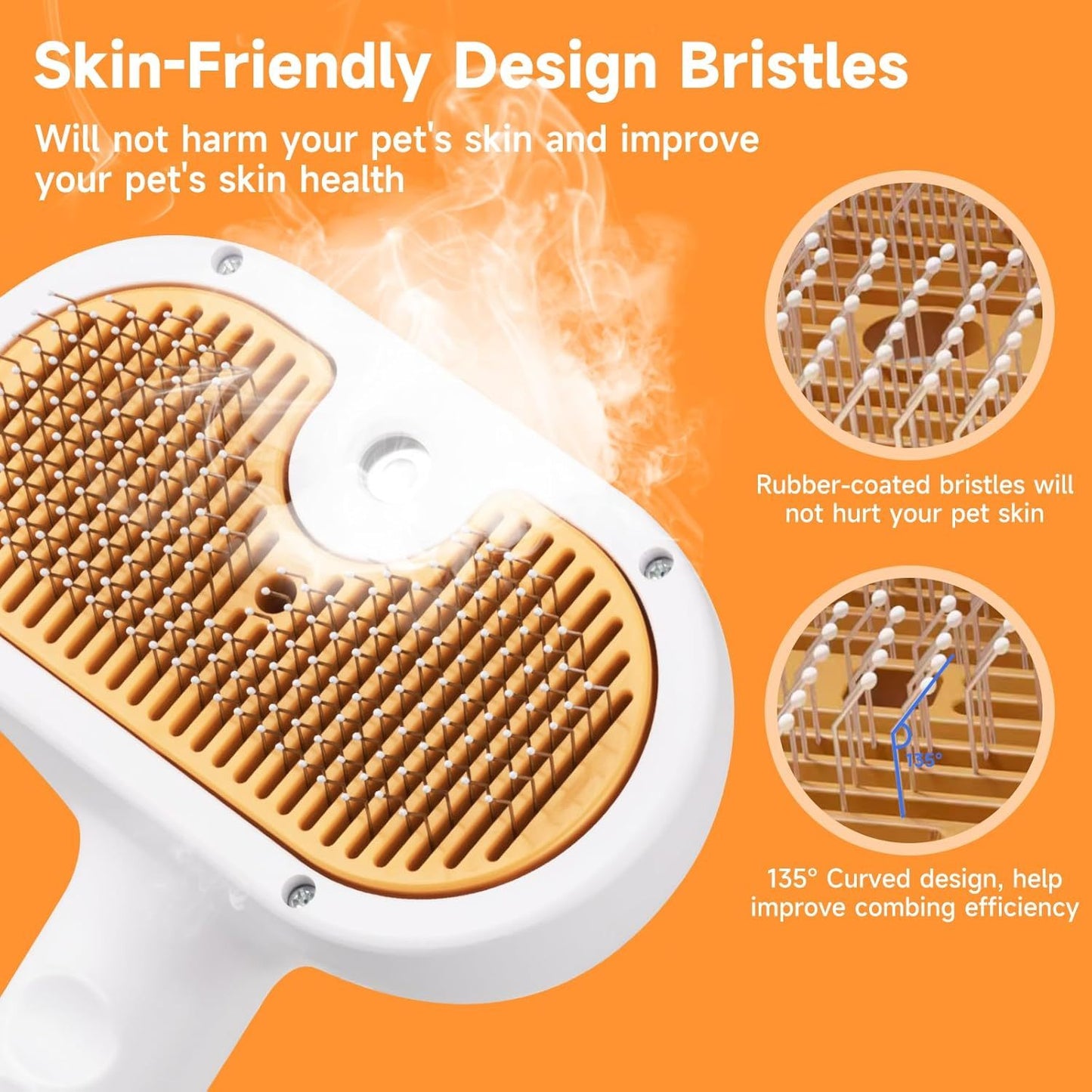 Universal Pet Steam Brush For Cats And Dogs 3-in-1 Spray Hair Removal Comb With Waterless Shampoo And Ear Towel,Tiktok, Amazon, Walmart Banned - DropOnline.co