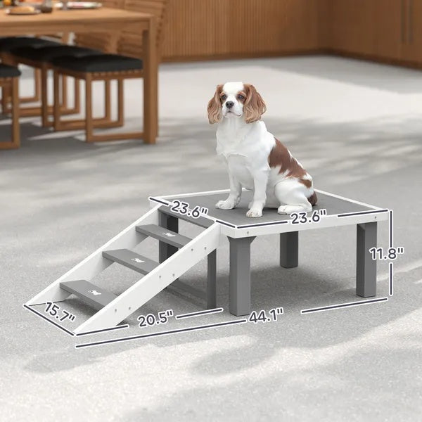 Wooden Dog Training Place Board, Dog Training Platform With Ladder, Pet Agility System For Indoor Outdoor - DropOnline.co