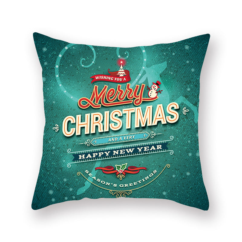 Christmas new peach skin cushion pillowcase - DropOnline.co