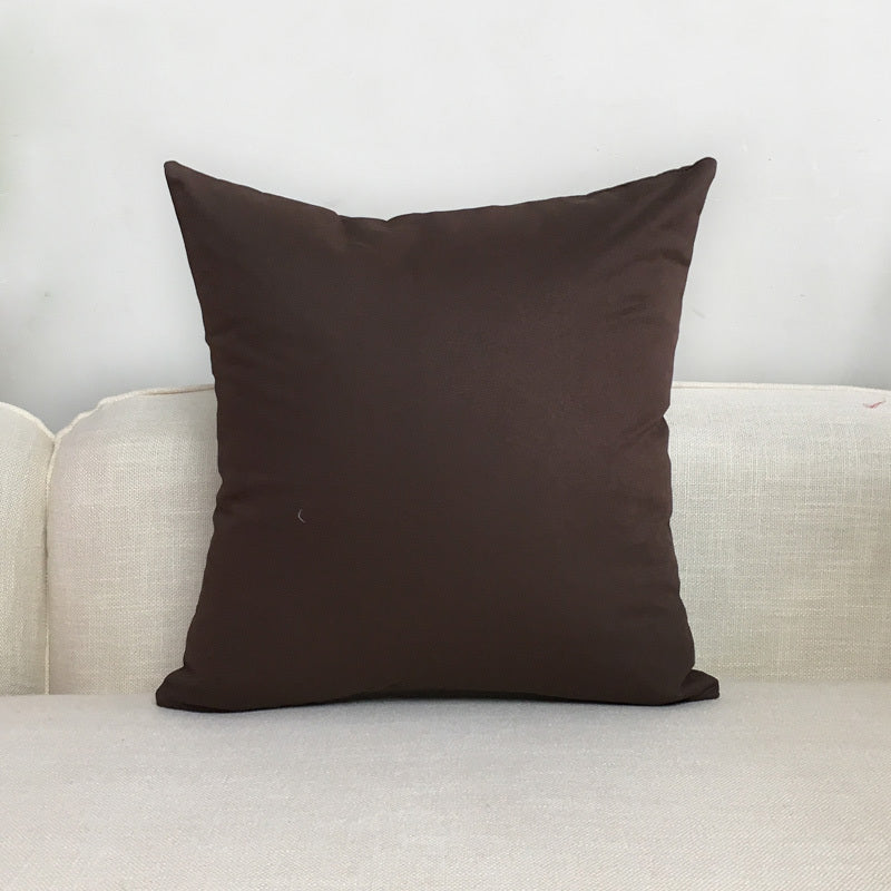 Solid Color Cushion Sofa Pillow White Blue Gray Coffee Color Purple Red Cushion Cover Waist Pillow - DropOnline.co