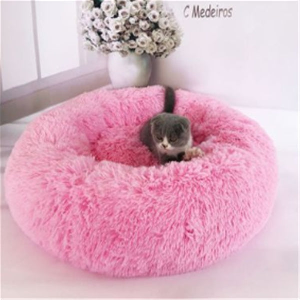 Round Long Hairy Autumn And Winter Nest Pad Cat Mattress - DropOnline.co