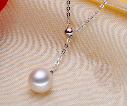 Ladies Adjustable Y-shaped Pearl Necklace - DropOnline.co