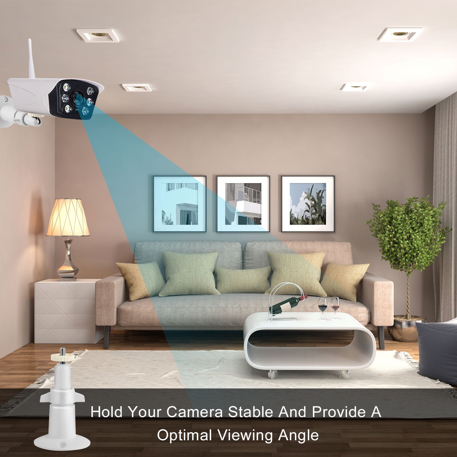 3 Packs  Per Set Security Camera Wall Mount For Arlo 360 Degree Adjustable Camera Holder Garden Patio Screw Mount Universal Fit For  Imperial Standard Screw Interface No Camera - DropOnline.co