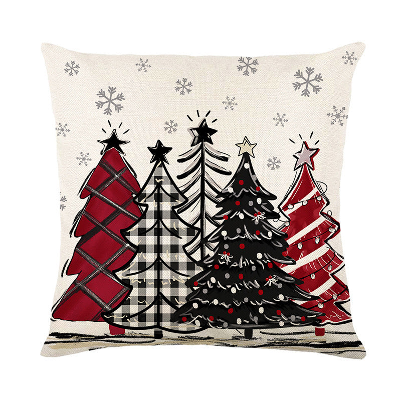 Christmas Cushion Cover Pillowcase Merry Christmas Decor For Home 2024 Xmas Ornament Happy NewYear Gift - DropOnline.co